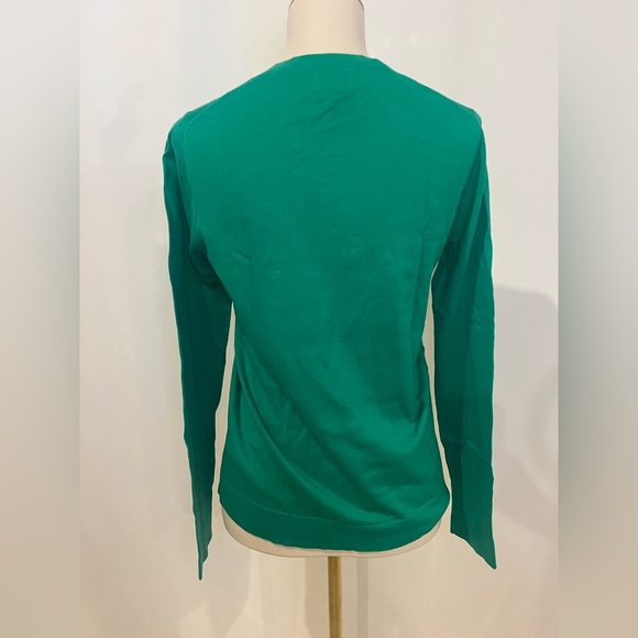J.Crew Cotton Teddie sweater in dark green - Picture 4 of 5